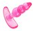 Розовая анальная пробка Bubbles Bumpy Starter - 11 см, цвет розовый - XR Brands