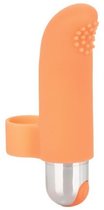Оранжевая пулька-насадка на палец Finger Tickler - 8,25 см., цвет оранжевый - California Exotic Novelties