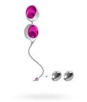 Вагинальные шарики Ovo L1 Love Balls со сменными шариками, цвет лиловый - OVO