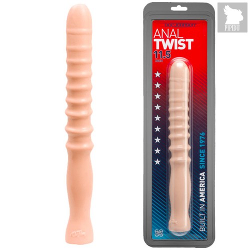 Телесный анальный стимулятор Anal Twist - 29 см, цвет телесный - Doc Johnson