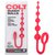 Анальная цепочка COLT - Buddy Balls с эрекционным кольцом, цвет красный - California Exotic Novelties