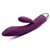 Фиолетовый вибратор Trysta с клиторальным отростком и движущимся шариком в кончике - 18,6 см - Svakom