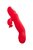 Красный вибратор Redli с двигающейся головкой - 21 см., цвет красный - Jos