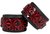 Красно-черные наручники и наножники Luxury Hogtie, цвет красный/черный - Shots Media