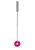 Розовая шлёпалка Leather Circle Tiped Crop с наконечником-кругом - 56 см, цвет розовый - Shots Media