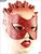 Кожаная маска с заклёпками, цвет красный - Подиум