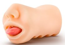 Телесный мастурбатор-ротик с язычком Oral Anne, цвет телесный - Blush Novelties