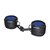 Чёрно-синие наручники из неопрена с карабинами, цвет синий/черный - Sitabella