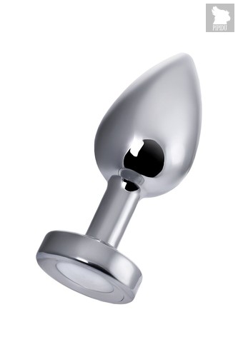 Серебристая анальная втулка со светодиодами - 8,8 см., цвет серебряный - Toyfa