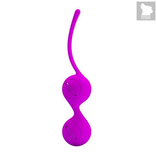 Лиловые вагинальные шарики на сцепке Kegel Tighten Up I, цвет лиловый - Baile