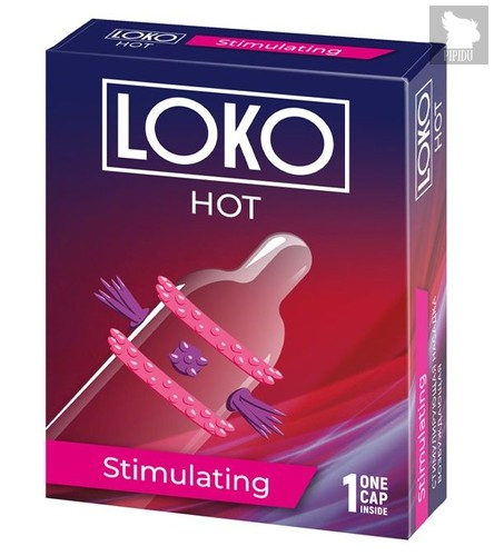 Стимулирующая насадка на пенис LOKO HOT с возбуждающим эффектом - Sitabella