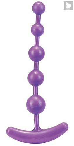 Анальная цепочка PURE ANAL BEADS - 15,2 см, цвет фиолетовый - Seven Creations