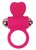 Розовое эрекционное виброкольцо с сердечком, цвет розовый - Bioritm