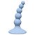 Голубая анальная пробка Ribbed Plug Blue - 10,5 см - Lola Toys