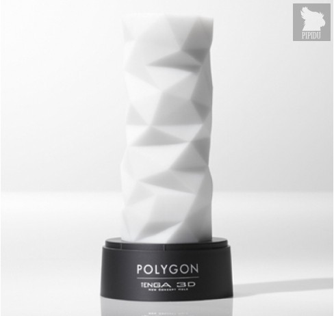 Белый 3D мастурбатор POLYGON - Tenga