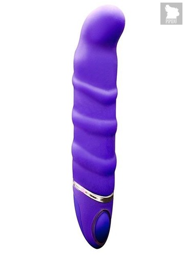Фиолетовый перезаряжаемый вибратор с ребрышками PROVIBE - 14 см., цвет фиолетовый - Nanma (NMC)