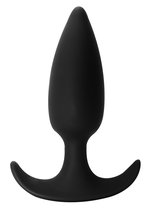Чёрная анальная пробка Delight - 10,5 см, цвет черный - Lola Toys