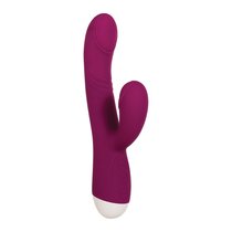 Фиолетовый вибратор-кролик Double Tap - 22,2 см., цвет фиолетовый - Evolved