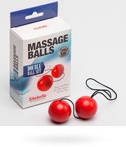 Вагинальные шарики Massage Balls, цвет красный - Sitabella