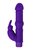 Фиолетовый вибратор с утолщением посередине и клиторальным зайчиком - 18 см, цвет фиолетовый - Toyfa