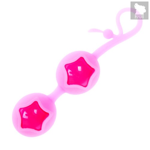 Розовые вагинальные шарики из силикона, цвет розовый - Baile