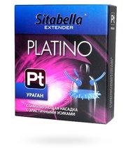 Стимулирующая насадка с усиками и шипиками Platino Ураган - Sitabella