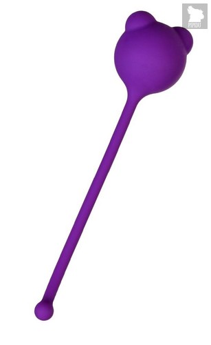 Фиолетовый силиконовый вагинальный шарик A-Toys с ушками, цвет фиолетовый - Toyfa