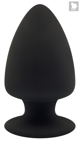 Черная анальная втулка Premium Silicone Plug M - 11 см., цвет черный - Adrien Lastic