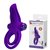 Фиолетовое силиконовое эрекционное кольцо с вибрацией и подхватом мошонки, цвет фиолетовый - Baile