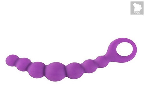 Фиолетовая анальная цепочка Bubble-Chain - 15 см - Adrien Lastic
