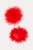 Соблазнительные круглые пэстис с пухом, цвет красный - Erolanta