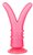 Розовый стимулятор с раздвоенным кончиком - 16 см., цвет розовый - Lovetoy (А-Полимер)