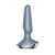 Серая анальная пробка с вибрацией Satisfyer Plug-ilicious 2 - 14 см., цвет серый - Satisfyer