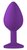 Средняя фиолетовая анальная пробка Emotions Cutie Medium с прозрачным кристаллом - 8,5 см - Lola Toys