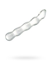 Прозрачный стеклянный стимулятор Berman Ruby Glass Probe - 18 см