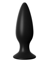 Чёрная большая анальная вибропробка Large Rechargeable Anal Plug - 13,5 см, цвет черный - Pipedream