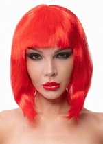 Красный парик-каре с челкой, цвет красный - МиФ