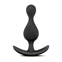 Чёрная фигурная анальная пробка Luxe Explore - 11,4 см, цвет черный - Blush Novelties