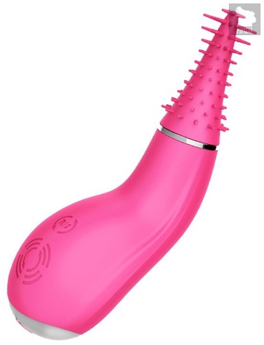 Розовый вибратор Candice с вращением - 12,7 см., цвет розовый - Yuanse