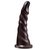 Чёрная насадка-фаллос для страпона со спиралевидным рельефом - 18 см, цвет черный - Lovetoy (А-Полимер)