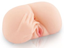 Нежная вагина и анус с вибрацией, цвет телесный - Toyfa