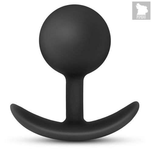 Черная анальная пробка Silicone Vibra Plug - 8,9 см., цвет черный - Blush Novelties