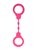 Розовые силиконовые наручники, цвет розовый - Le Frivole