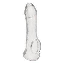 Прозрачная насадка на пенис Transparent Penis Enhancing Sleeve Extension - 15,9 см., цвет прозрачный - Blue Line