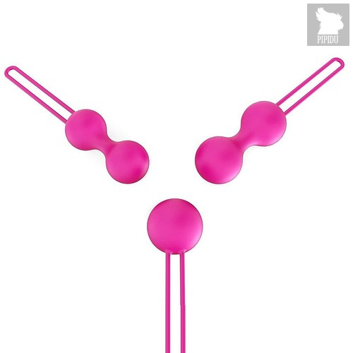 Набор из трех розовых вагинальных шариков Erokay, цвет розовый - Eroplant