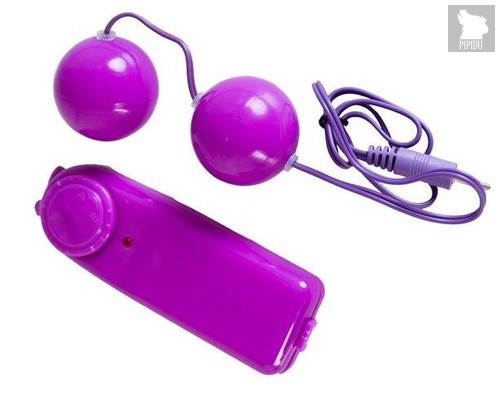 Фиолетовые вагинальные шарики с вибрацией, цвет фиолетовый - Toyfa