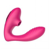 Розовый вибромассажер Clitoral Sucking Vibrator OG для стимуляции клитора и точки G, цвет розовый - tracy's dog