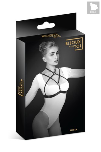 Bijoux Pour Toi Фиксация: упряжь на грудь Алисса Harnais de poitrine elastique Alyssa, цвет черный - Concorde