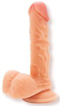 Телесный фаллоимитатор на присоске Sensual - 16,8 см., цвет телесный - Lola Toys
