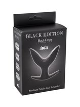 Средний силиконовый анальный эспандер Medium Petals Anal Extender - 10,5 см, цвет черный - Lola Toys